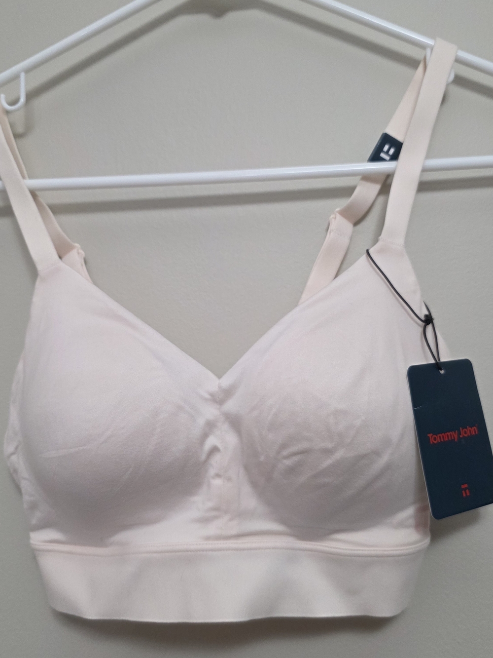 Tommy John Women's Seamless Size XS (D/DD) Bralette Second Skin White New